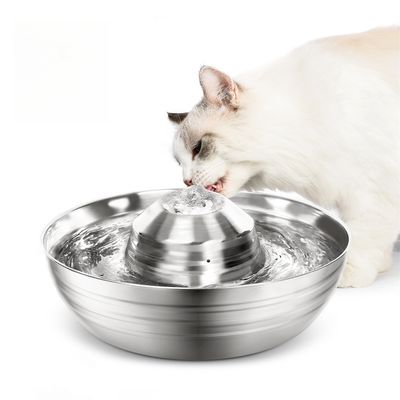 IntiMeg Boîte à eau pour animal de compagnie en acier inoxydable 360°