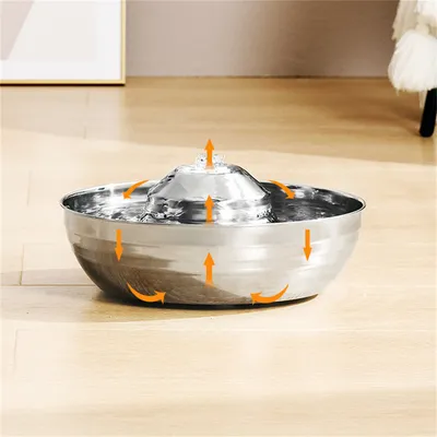 IntiMeg Boîte à eau pour animal de compagnie en acier inoxydable 360°