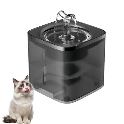 FurryFusion Fontaine à eau 2 litres pour chats et petits chiens