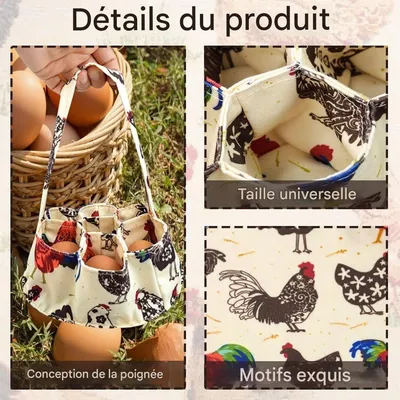 ZenPets Mini panier à œufs en tissu