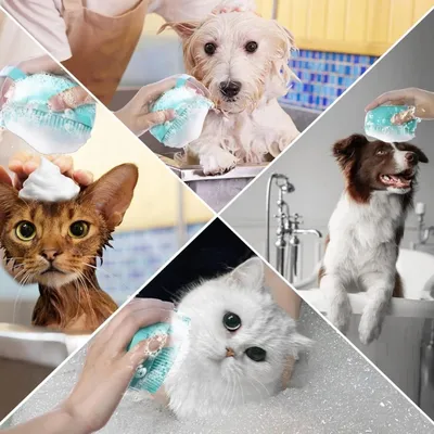 ZenPets Brosse de bain en silicone pour chien
