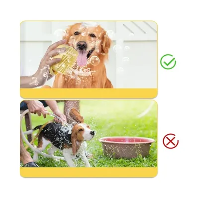 ZenPets Brosse de bain en silicone pour chien