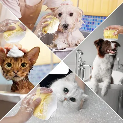 ZenPets Brosse de bain en silicone pour chien