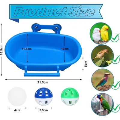 ZooVenture Baignoire Suspendue En PP Pour Oiseaux