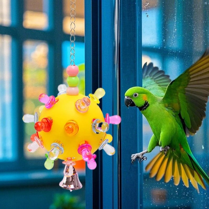 FurryFusion Balle à mâcher pour perroquet