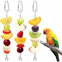 ZooVenture Brochettes Nourriture 3 Pièces Acier Inox Pour Perroquets