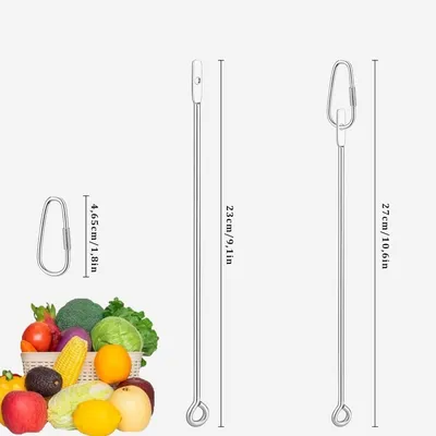 ZooVenture Brochettes Nourriture 3 Pièces Acier Inox Pour Perroquets