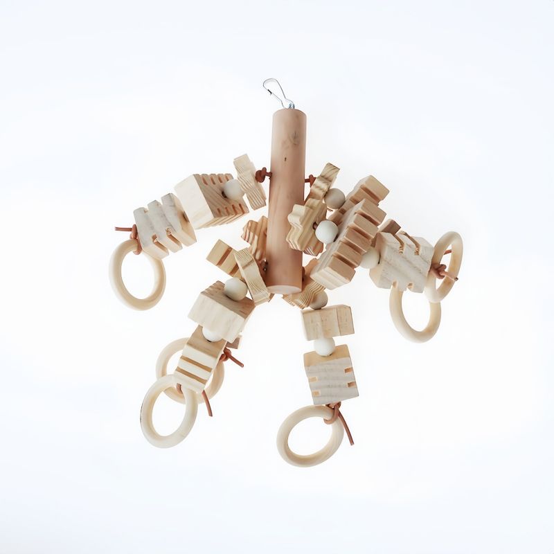 FurryFusion Jouet de mastication en bois pour perroquets
