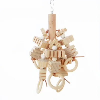 FurryFusion Jouet de mastication en bois pour perroquets