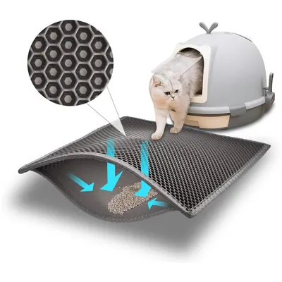 Pet Planet Tapis de litière pour chat double couche en EVA