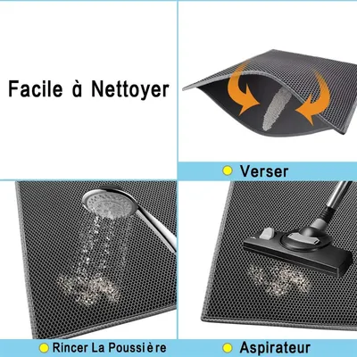 Pet Planet Tapis de litière pour chat double couche en EVA