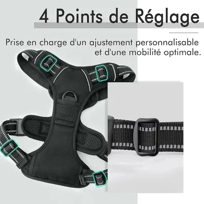 Pet Planet Harnais Anti - Traction Réfléchissant Chiens