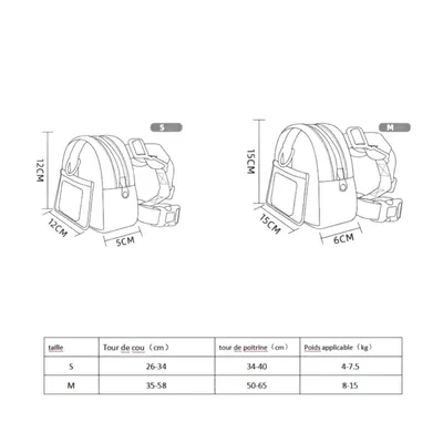 ZenPets Sac à dos de sac à selle pour chien