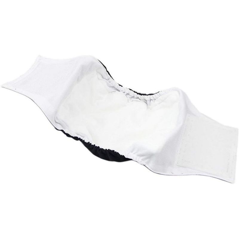 ZenPets 3 Couches Pour Chien Mâle Lavables Noires