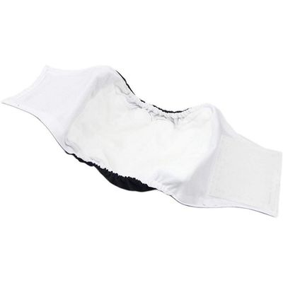 ZenPets 3 Couches Pour Chien Mâle Lavables Noires