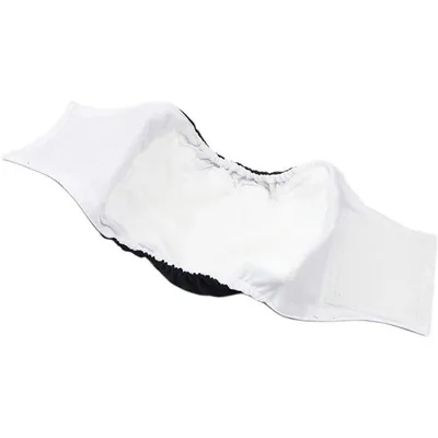 ZenPets 3 Couches Pour Chien Mâle Lavables Noires
