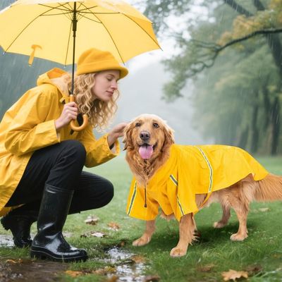 Pet Planet Imperméable à Capuchon avec Bandes Réfléchissantes Pour Chien