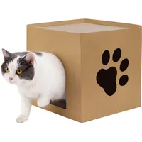 UAMLY Casa de cartón para gatos con rascadores