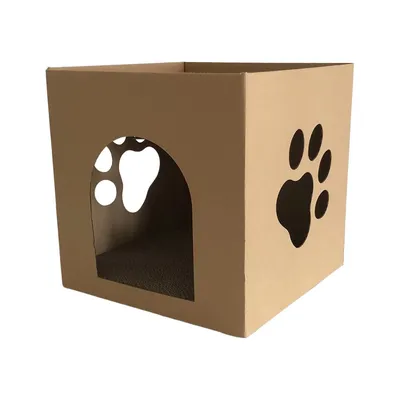 UAMLY Maison pour chat en carton avec griffoirs