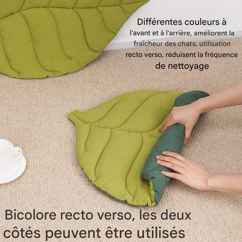 Pet Planet Nid de Chat et Lit de Chien en Forme de Feuille d'Érable