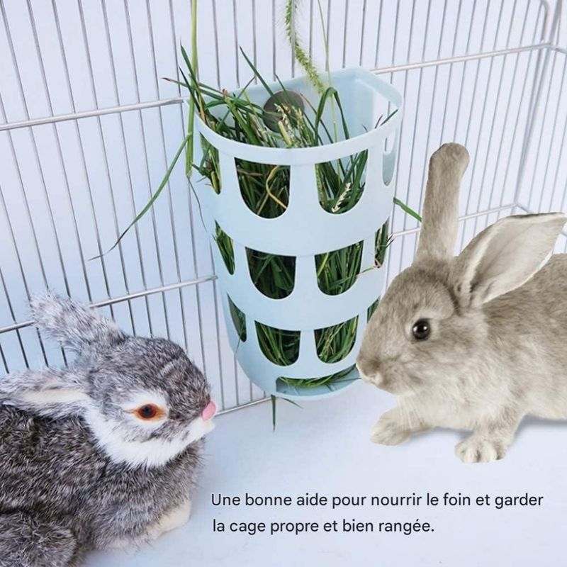 ZooVenture Lot De 2 Mangeoires À Foin Plastique Hangable Pour Lapin