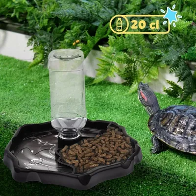 ZooVenture Distributeur D'eau Portable En Plastique Pour Reptile Tortue