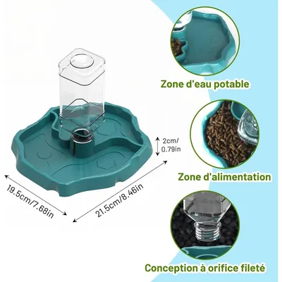 ZooVenture Distributeur D'eau Portable En Plastique Pour Reptile Tortue