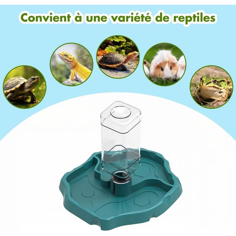 ZooVenture Distributeur D'eau Portable En Plastique Pour Reptile Tortue