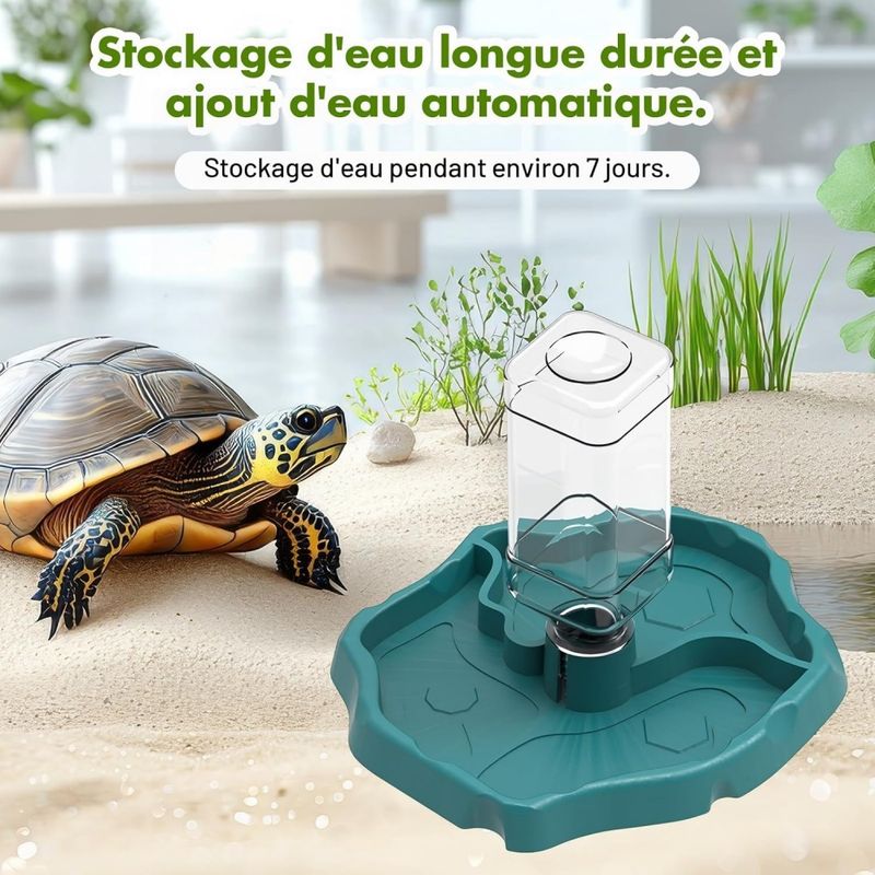 ZooVenture Distributeur D'eau Portable En Plastique Pour Reptile Tortue