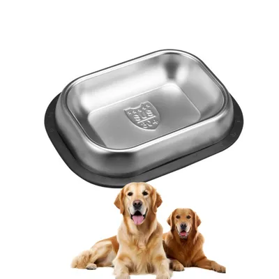 IntiMeg Gamelle carrée en acier inoxydable pour chien