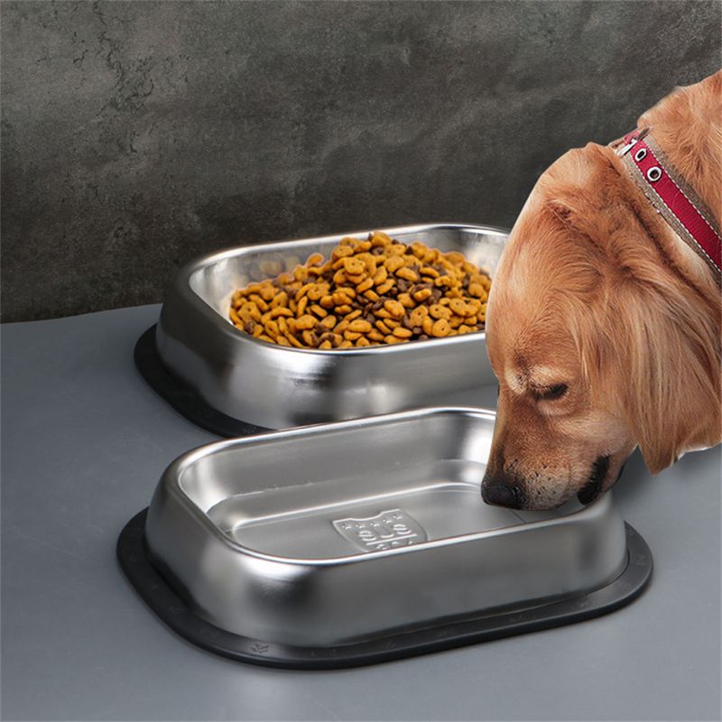 IntiMeg Gamelle carrée en acier inoxydable pour chien