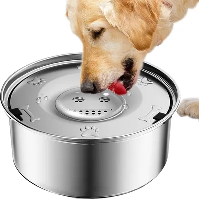 IntiMeg cuenco de agua para perros de acero inoxidable 304