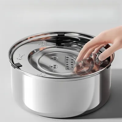 IntiMeg cuenco de agua para perros de acero inoxidable 304
