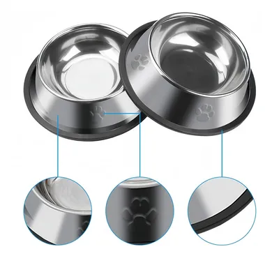 IntiMeg Gamelle en acier inoxydable pour chien et chat