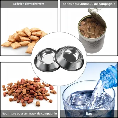 IntiMeg Gamelle en acier inoxydable pour chien et chat