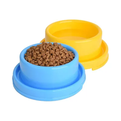 ZenPets Cuencos redondos de plástico para perros y gatos