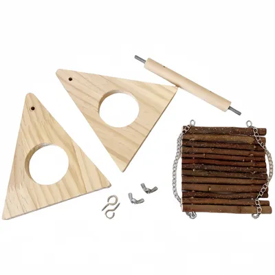 FurryFusion Balançoire en bois pour petits animaux