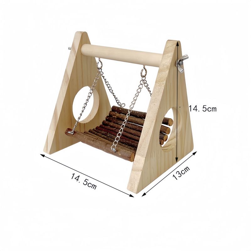 FurryFusion Balançoire en bois pour petits animaux