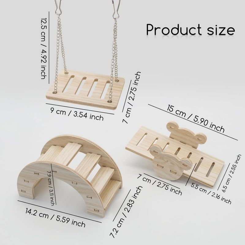 ZooVenture 3 Pcs Jouets Pour Hamster DIY