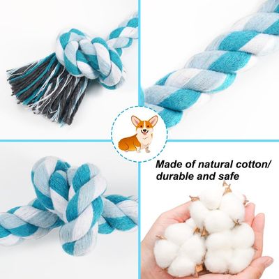 UAMLY Jouet en corde pour chien, corde à mâcher à 3 nœuds