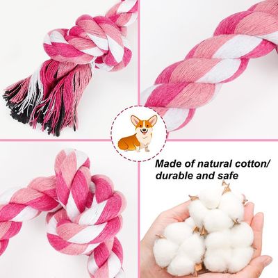 UAMLY Jouet en corde pour chien, corde à mâcher à 3 nœuds