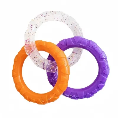 FurryFusion Jouet pour chien à trois anneaux
