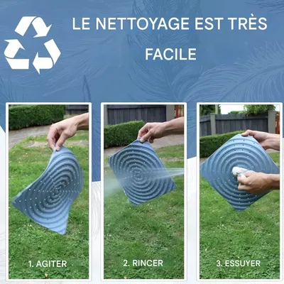 FurryFusion Lot de 2 tapis lavables en silicone pour œufs