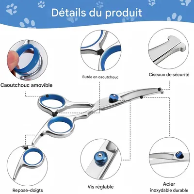 FurryFusion Ciseaux de toilettage pour chien et chat