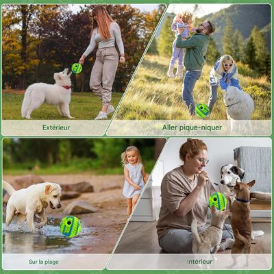 IntiMeg Pelota interactiva con sonido para perros
