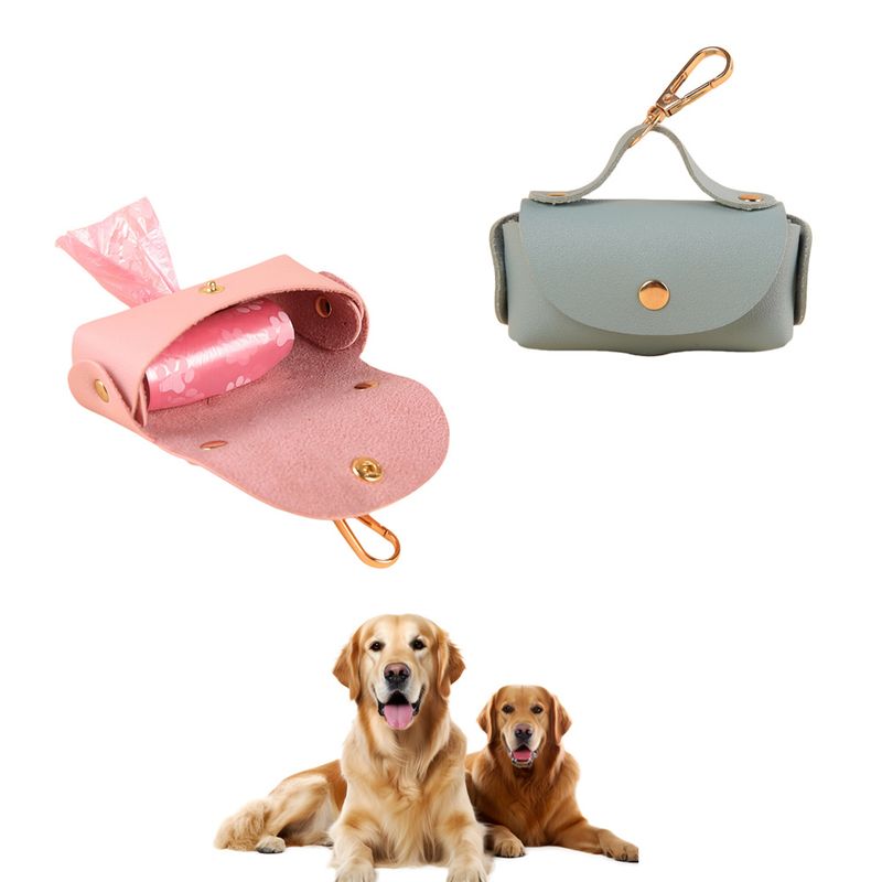 IntiMeg Distributeur de sacs à excréments pour animaux de compagnie en cuir