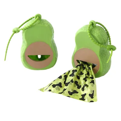 IntiMeg Distributeur de sacs à excréments pour chiens en forme d'avocat