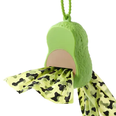 IntiMeg Distributeur de sacs à excréments pour chiens en forme d'avocat