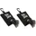 Conjunto negro de 2 piezas