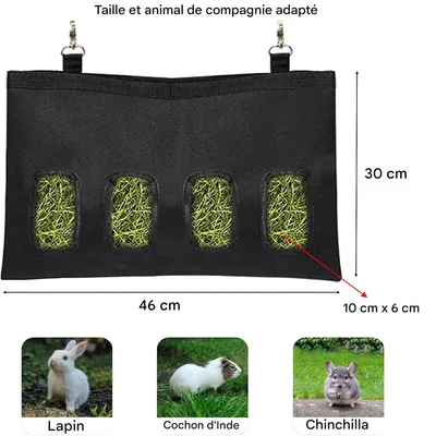 ZenPets Sac à foin pour lapin et cochon d'Inde